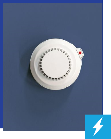 smoke alarm with energy icon Air Conditioning and Electrical Solutions